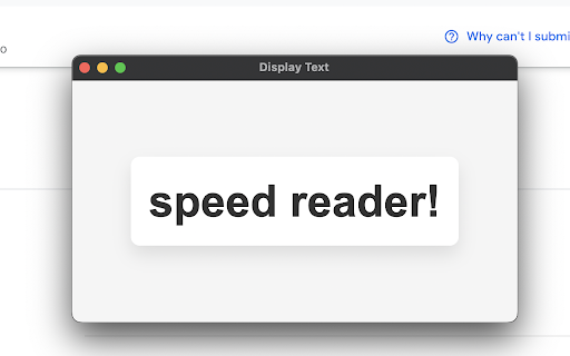 Speed reader