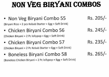 Biryani Lover menu 