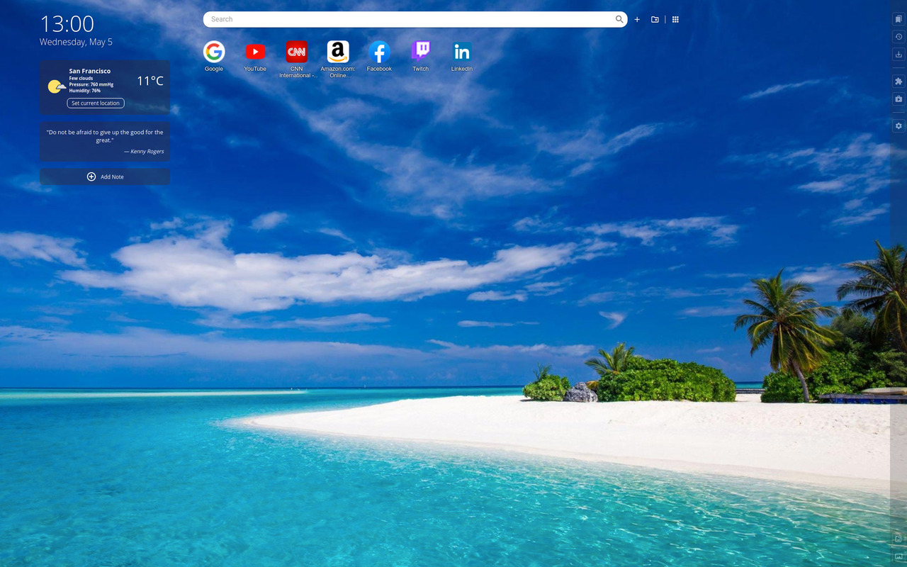 Ocean & Beach Wallpapers New Tab Preview image 5