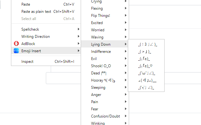 Emoji Insert chrome extension
