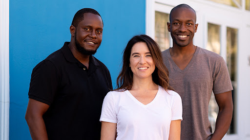 Carry1st founders Cordel Robbin-Coker (left), Lucy Hoffman and Tinotenda Mundangepfupfu.