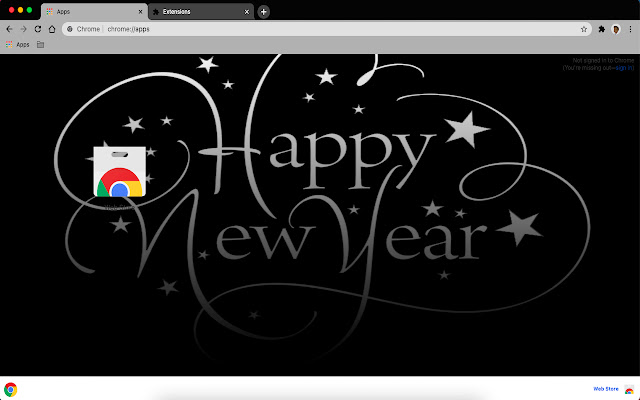 Happy New Year chrome extension