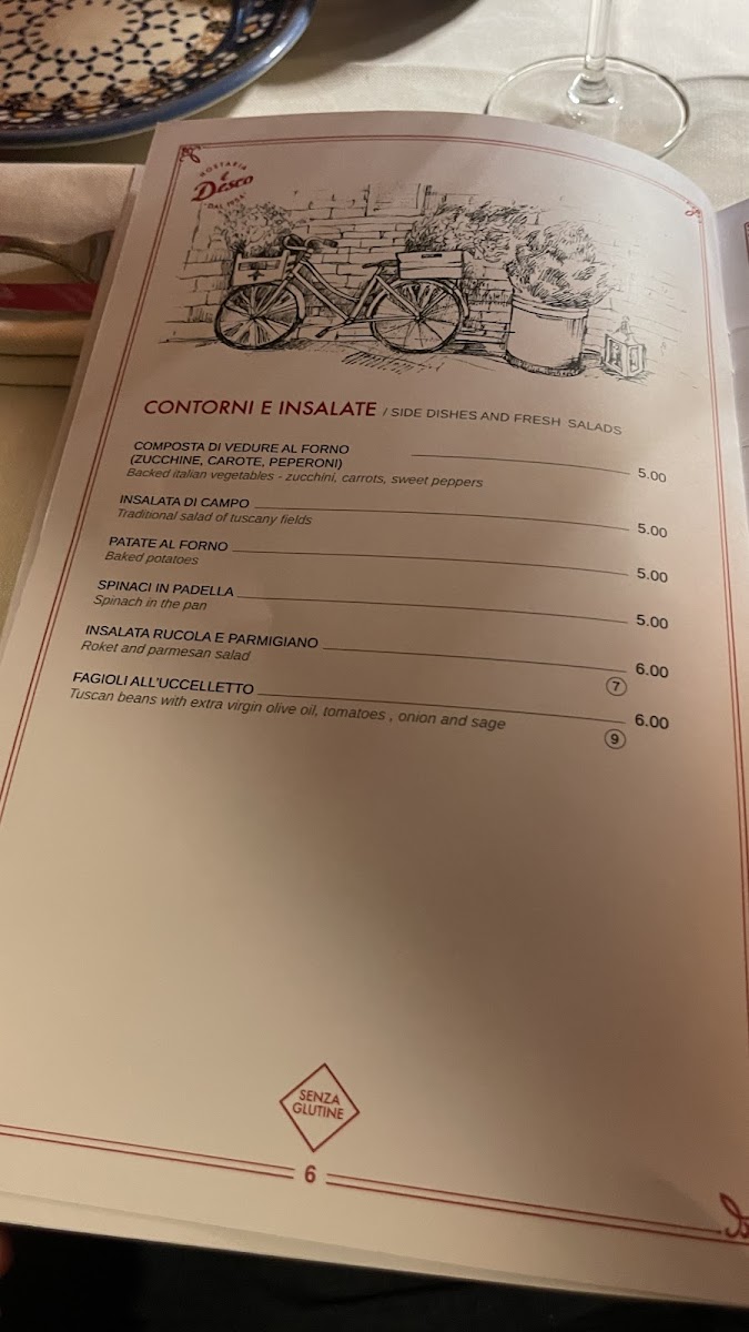 Ristorante Hostaria Il Desco gluten-free menu