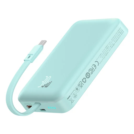 Pin sạc dự phòng không dây Baseus Magnetic Mini Fast Charge Type-C Edition 10000mAh 30W - Màu xanh bạc hà