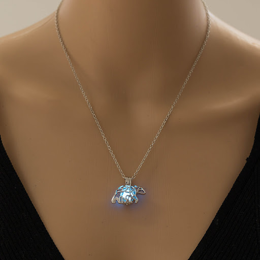 Title 5, DIY Luminous Polar Bear Necklace for Women, per...