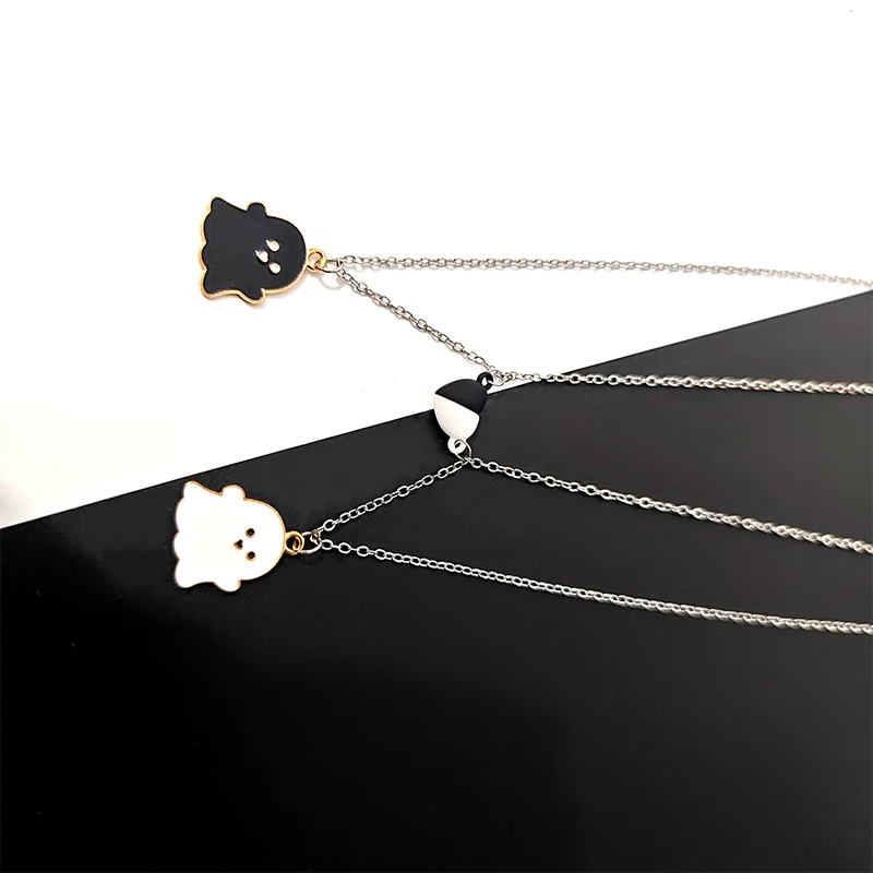 Title 4, Unieke Cartoon Koppel RVS Ketting als cadeau or...