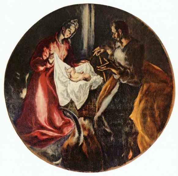 Paintings of the Birth of Christ, El Greco - The Nativity, 1603