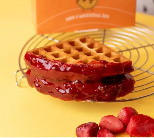 Strawberry Cream Cheese Waffle Sandwich