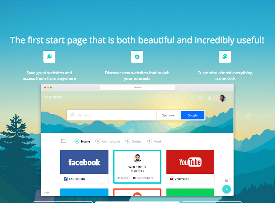 Beautiful & Customizable New Tab Page Openoox Preview image 1