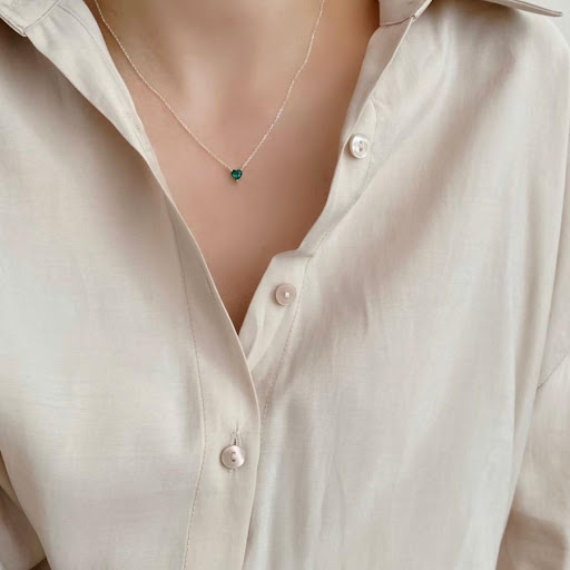 Title 2, Korean Style 925 Sterling Silver Lvzuan Heart N...