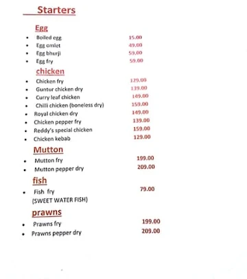 Sankalp Reddy Restaurant menu 