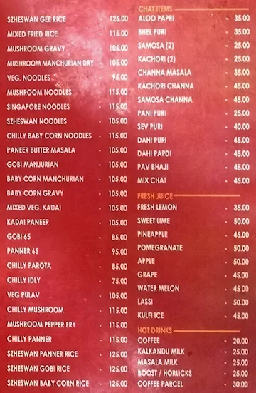 Ashok Modi Satari Kandi Pedhewale menu 