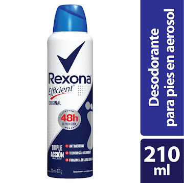 Desodorante Para Pies Deo Rexona Aer Efficient Original x 210 ml  