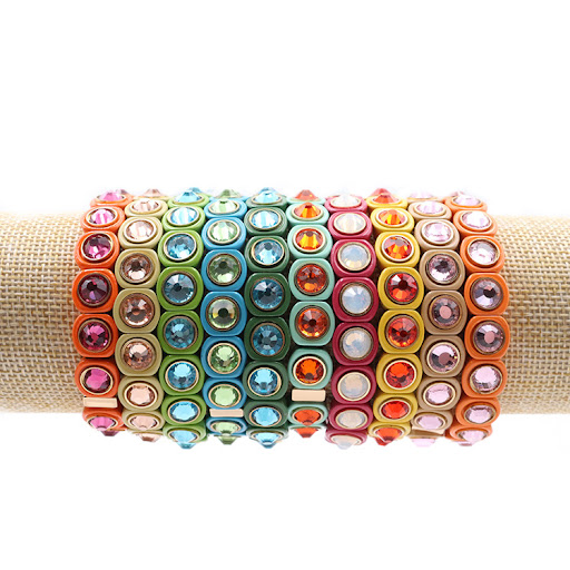 Title 4, New Small Diamond Rainbow Bracelet Alloy Spray ...