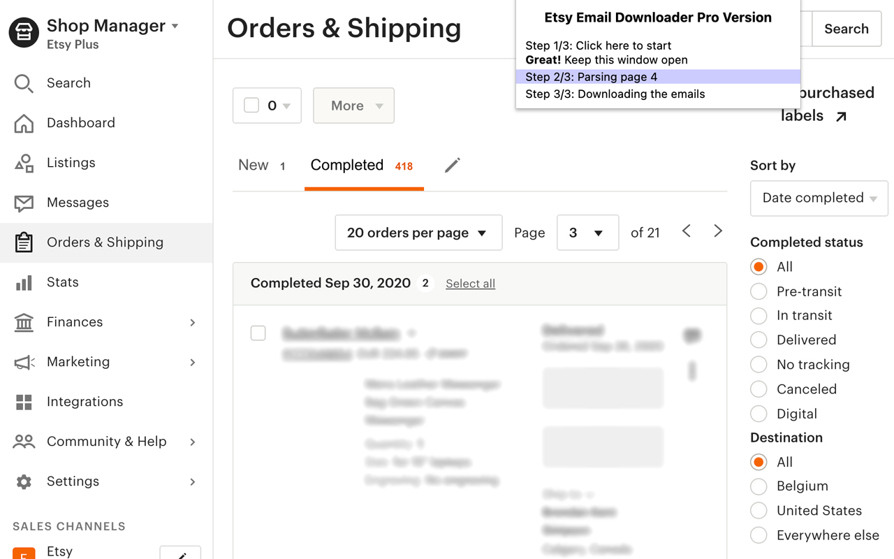 Etsy Email Downloader Pro Version Preview image 0