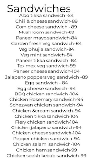 Sandwich Paradise menu 1