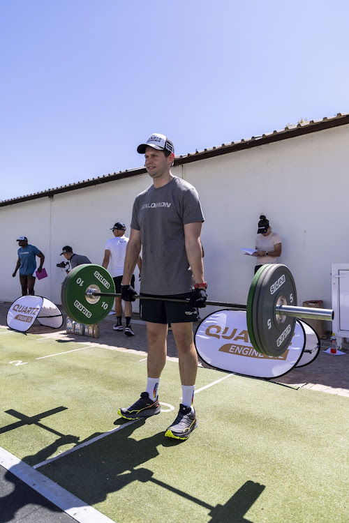 Daniel Lombard competes in the first of several gruelling tasks in the 2023 Toyota Fortuner Challenge.