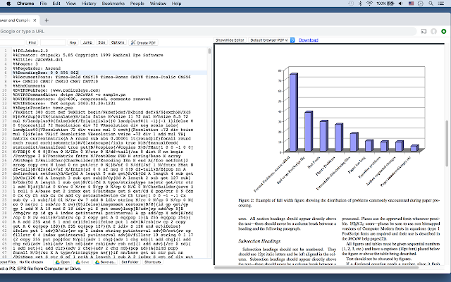 Screenshot of PostScript Viewer and Compiler