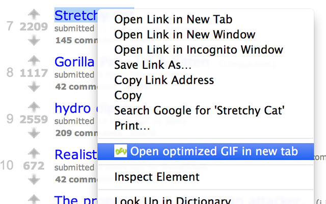 Load GIFs faster with gfycat chrome extension
