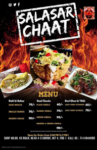 Salasar Chaat menu 1