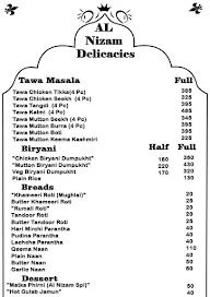 Al Nizam Delicacies menu 2