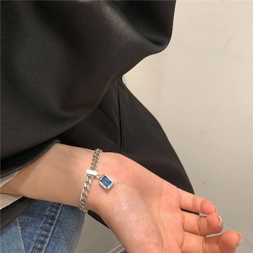 Title 6, Persian Gulf Navy Blue Zircon Unique Lucky Brac...