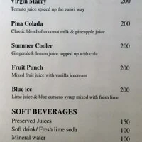 RPM - Zanzi Bar menu 