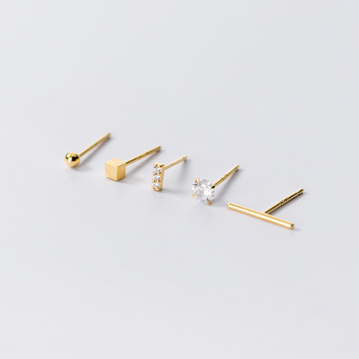 Title 3, S925 Silver Fashion Small Geometric Stud Earrin...