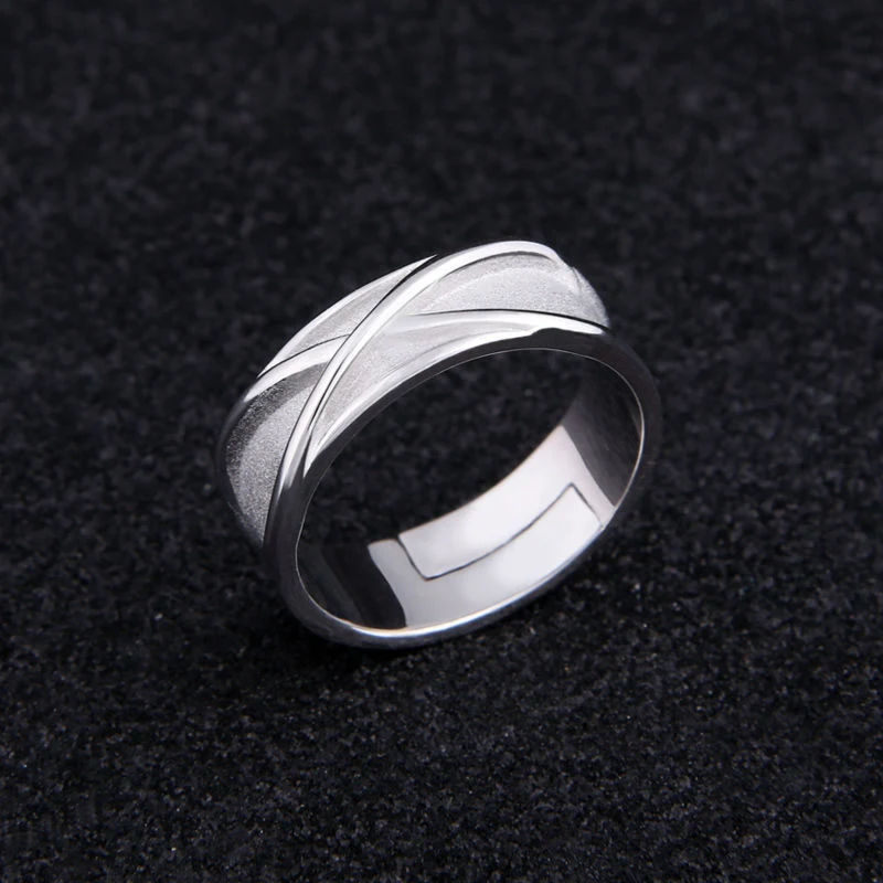 Time Ring 2D Simples Ajustável Bracelete-Anel para Homens e Mulheres Joia de Abertura de Personalidade Versátil
