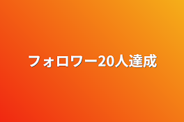 フォロワー20人達成