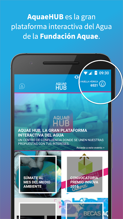 Android application Aquae HUB screenshort