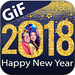 Cover Image of ดาวน์โหลด Happy New Year 2018 GIF Photo Frames 1.0 APK