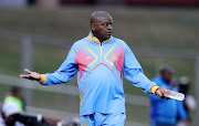 Dan Malesela, co-coach of Royal AM, during the DStv Premiership match against Richards Bay FC at Chatsworth Stadium on September 6 2022.