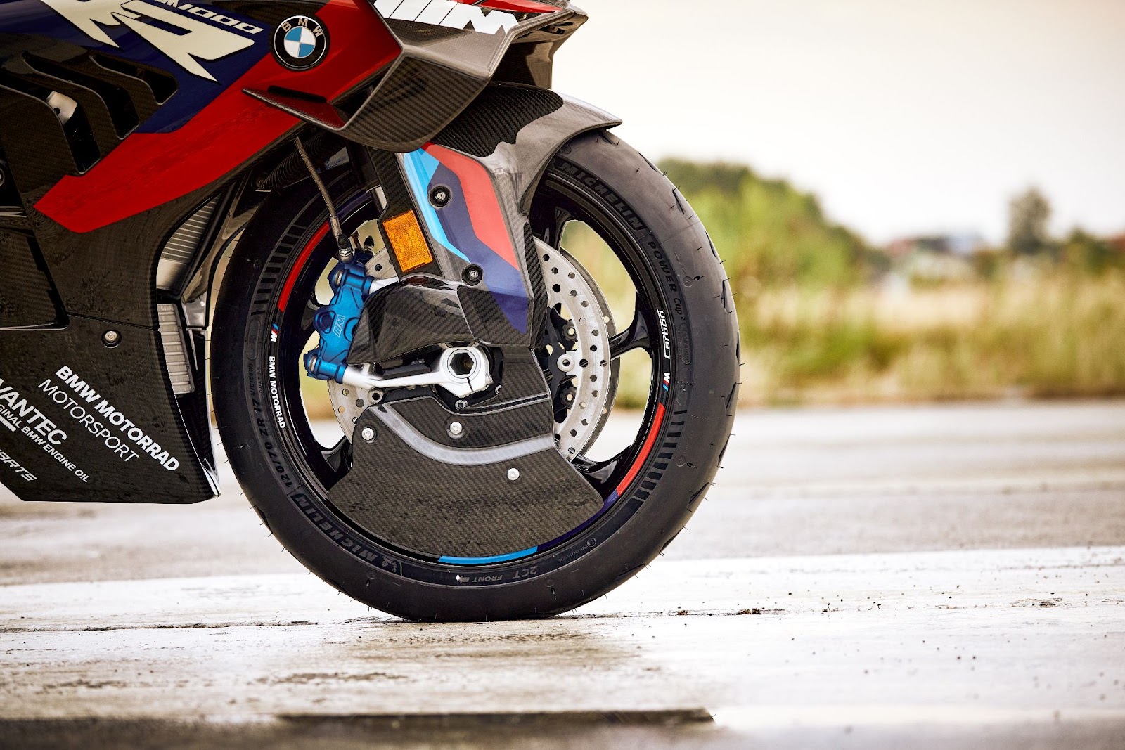 Carbon front mudguard and carbon brake disc cover M1000RR