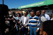 Gauteng MEC for health Dr Bandile Masuku addresses the media outside the maternity ward at Chris Hani Baragwanath Hospital in Soweto from which a newborn baby was abducted by a woman on Thursday afternoon. Gauteng police found the baby on Friday and arrested a 35-year-old suspect.