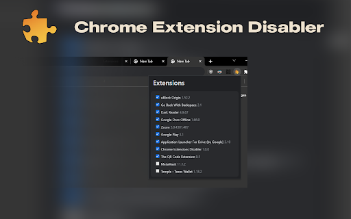 Chrome Extensions Disabler