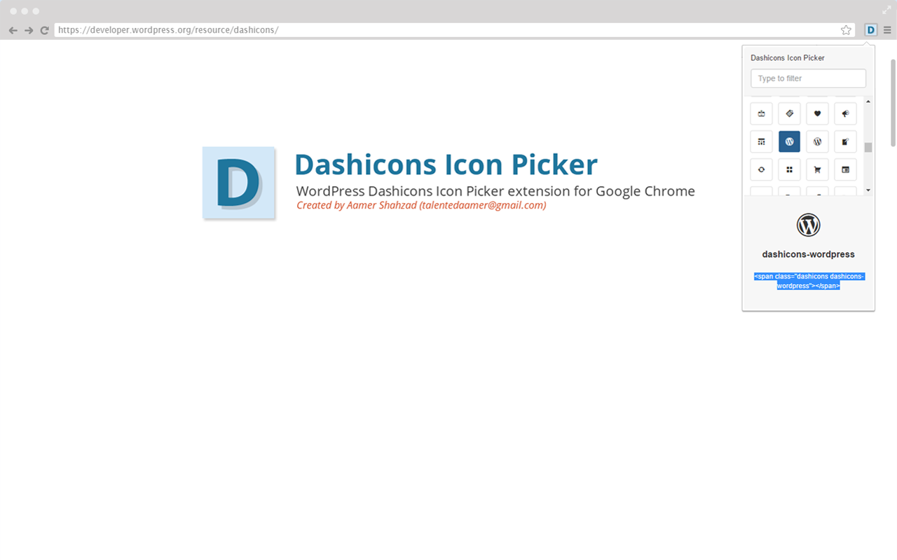 Dashicons Icon Picker Preview image 0