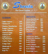 Shresta The Cloud Cuisine menu 1