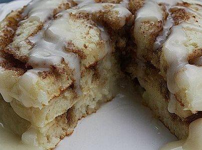 Cinnamon Roll Pancakes.  What are you waiting for???