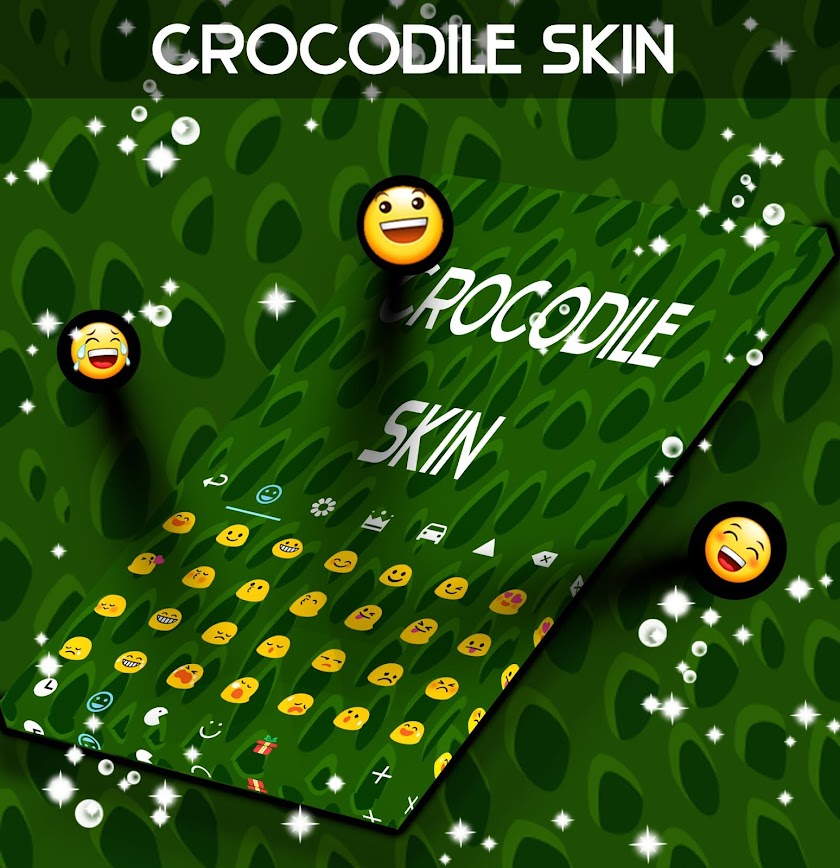 Crocodile Skin Green Keyboard Screen 3