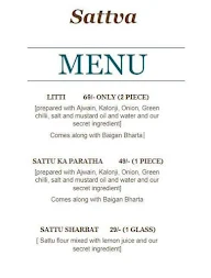 Sattva menu 1