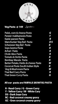 Desi Pasta menu 1