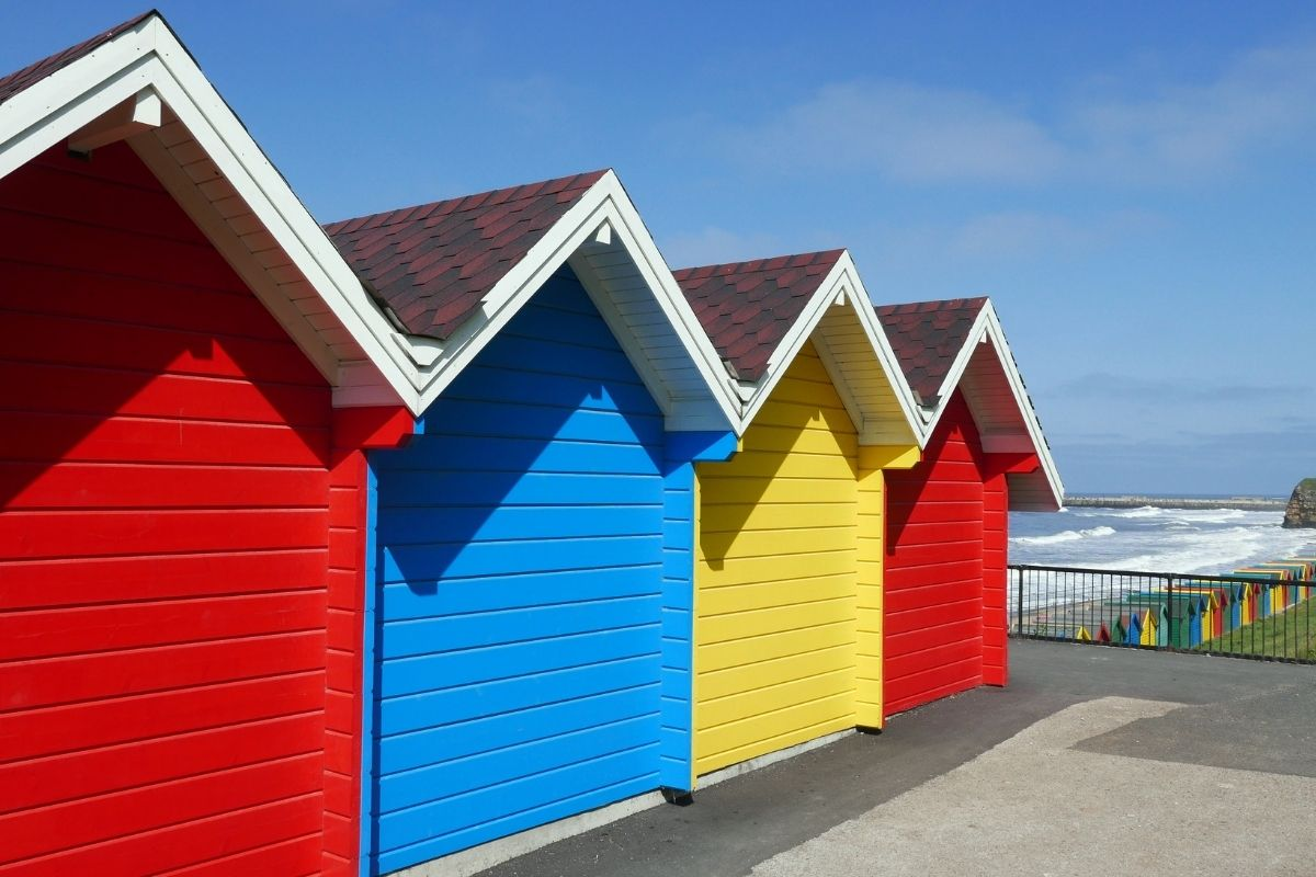 beach hut bricks bank holiday  