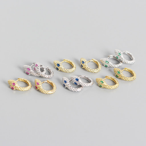Title 7, Sterling Silver INS Metallic Wind Personality E...