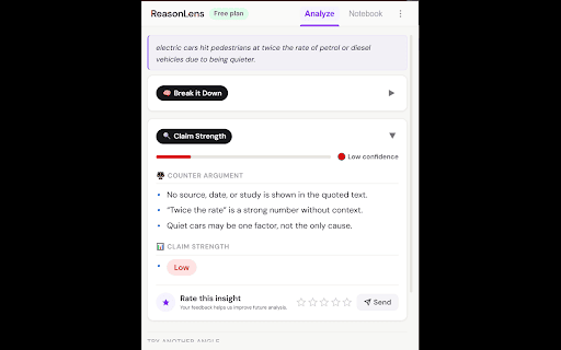 Reason Lens screenshot 3