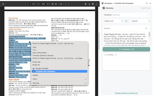Gluessary — Translate with Glossaries screenshot 2