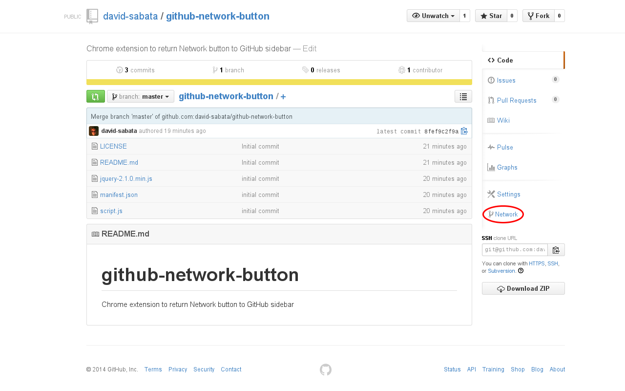 Network button for GitHub Preview image 0