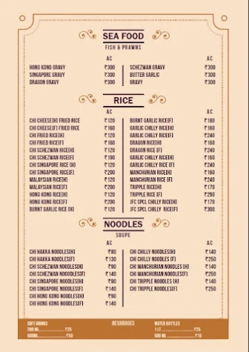 Jilani Fast Food Corner menu 