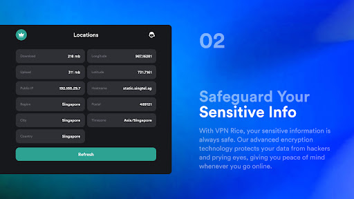 Screenshot VPN Rice for Android TV