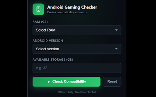 Android Gaming Compatibility Checker screenshot 1